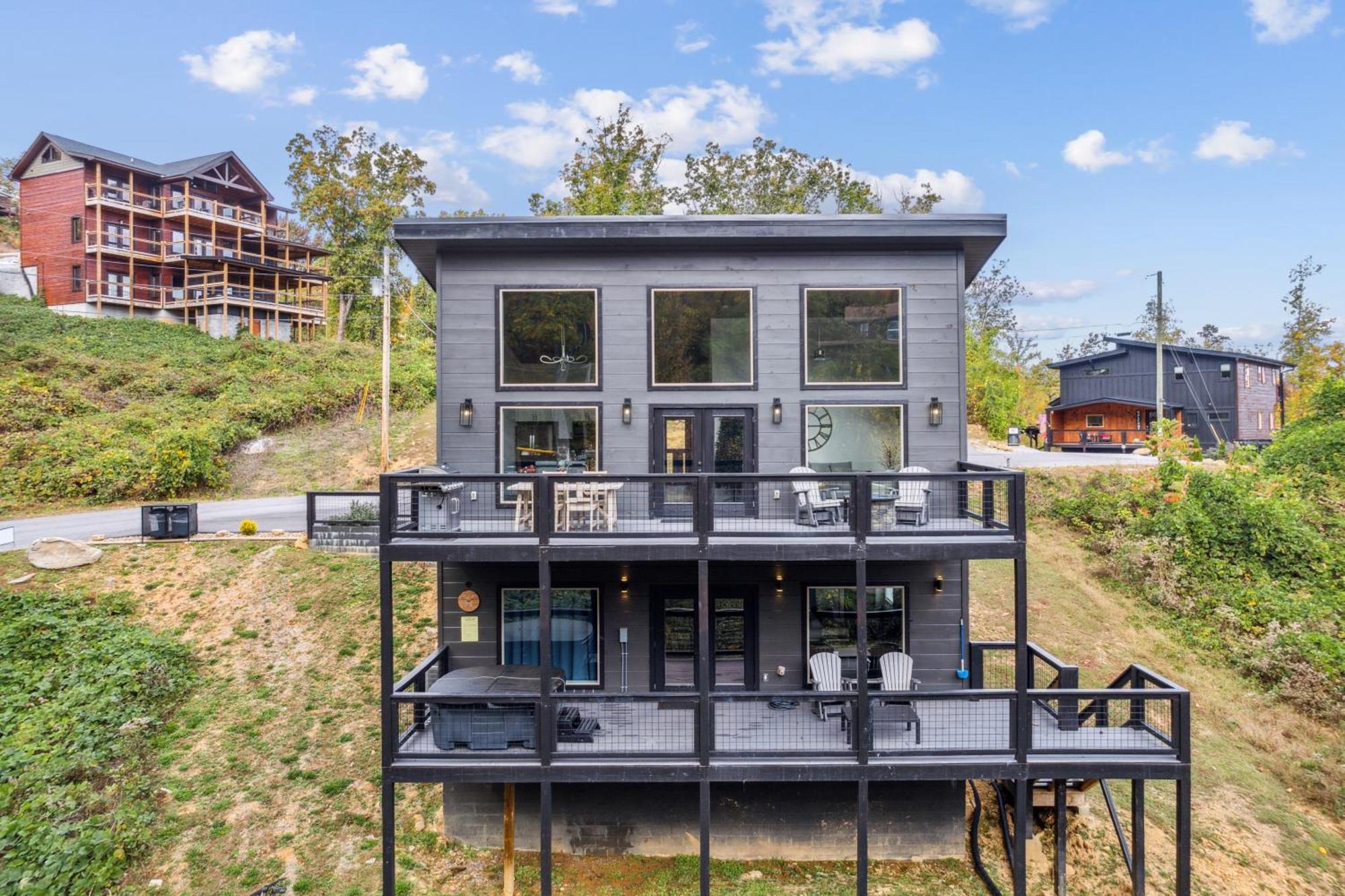 גטלינבורג Sunset Chalet Cabin מראה חיצוני תמונה